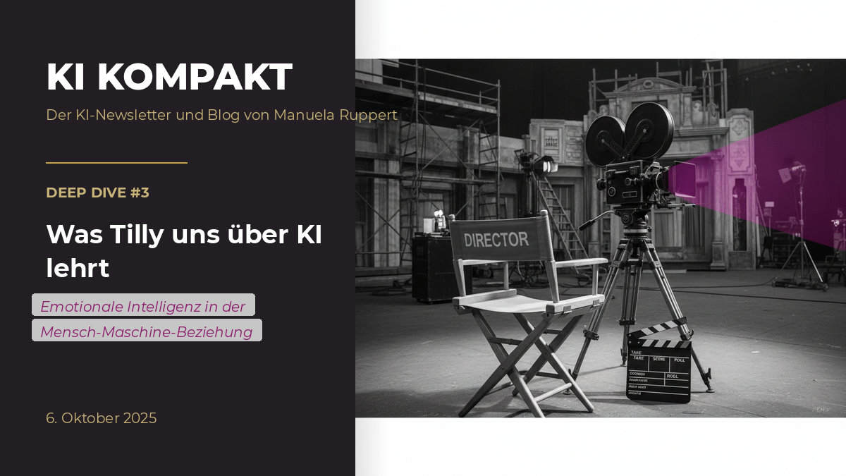 KI Kompakt Deep Dive 3: Tilly – KI-Schauspielerin in Hollywood, Newsletter-Thumbnail