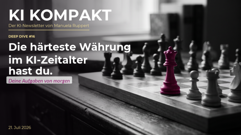 Die härteste Währung im KI-Zeitalter hast du – deine Aufgaben von morgen